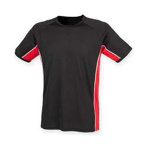 Finden & Hales Kids Performance Panel T-Shirt Black/Red/White